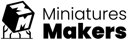 Logo noir Miniatures Makers, formations de modélisation 3D, impression 3D et marketing digital